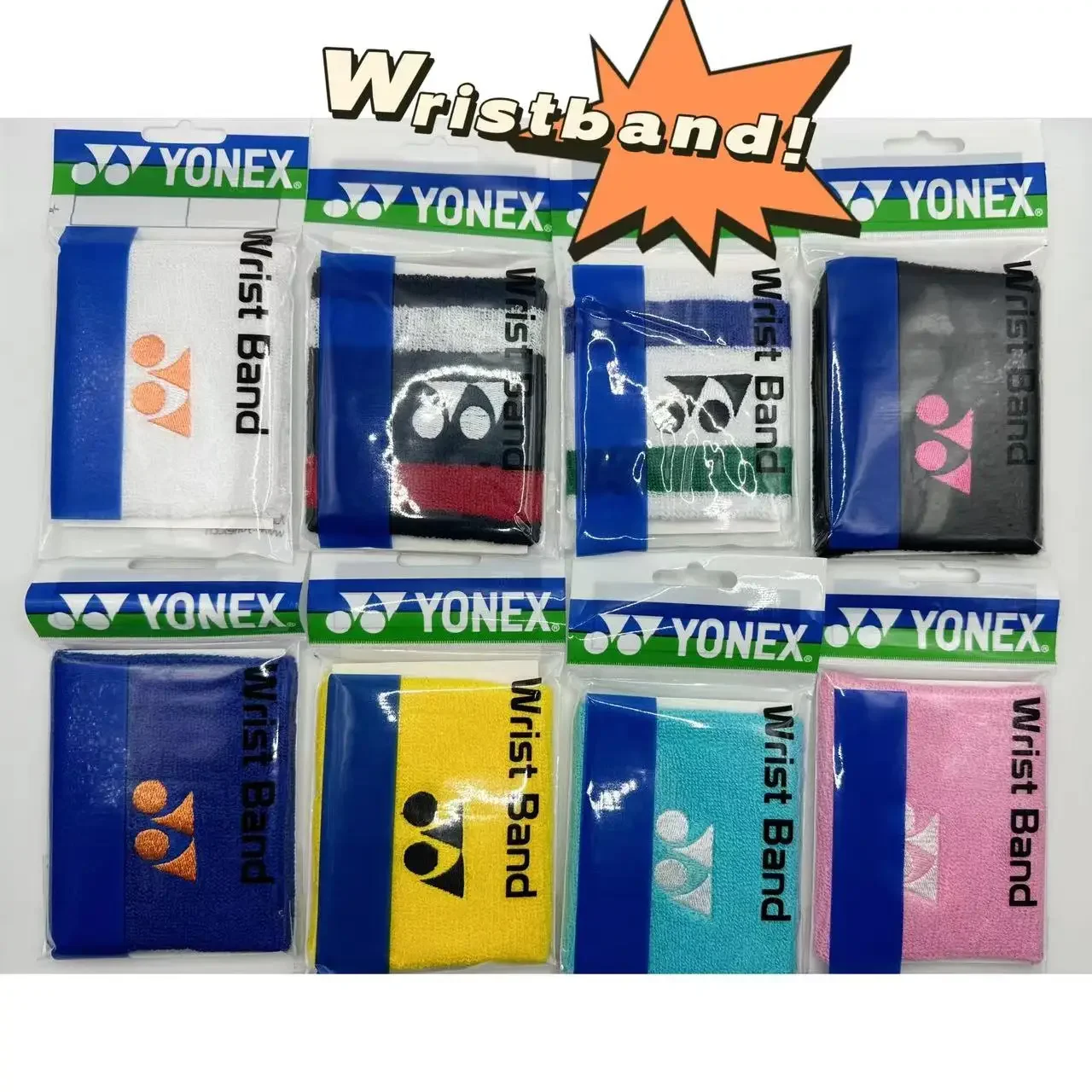 Yonex สายรัดข้อมือเทนนิสแบดมินตัน75th คลาสสิกกีฬาครบรอบปีที่ดูดซับเหงื่อออกกำลังกายสายรัดข้อมือหนาป้องกันการแพลง