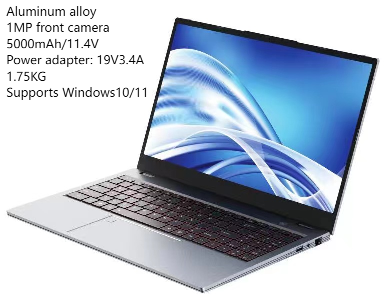 WP WS07 ラップトップ、15.6 インチ、1920*1080、解像度、Bluetooth 5.0、アルミニウムケース、5000mAh バッテリー、60Hz リフレッシュレート、Windows
