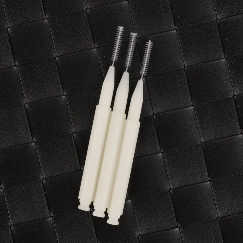40 szt. Szczoteczki międzyzębowe 0,4-1,2 mm Push-Pull usuwa płytkę nazistyczną lepsza higiena jamy ustnej wybielanie czysta nylonowa szczoteczka dentystyczna
