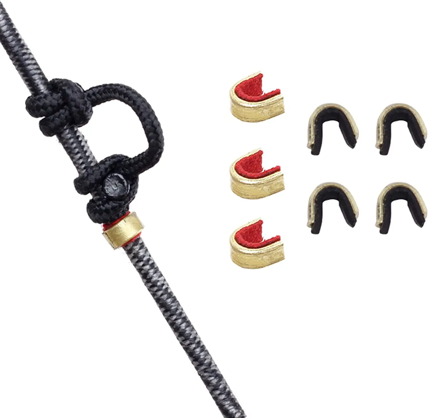 Nock Points tiro con arco cuerda Nocking Points arco hebilla Clip para arco compuesto accesorios de arco recurvo 10/20 piezas