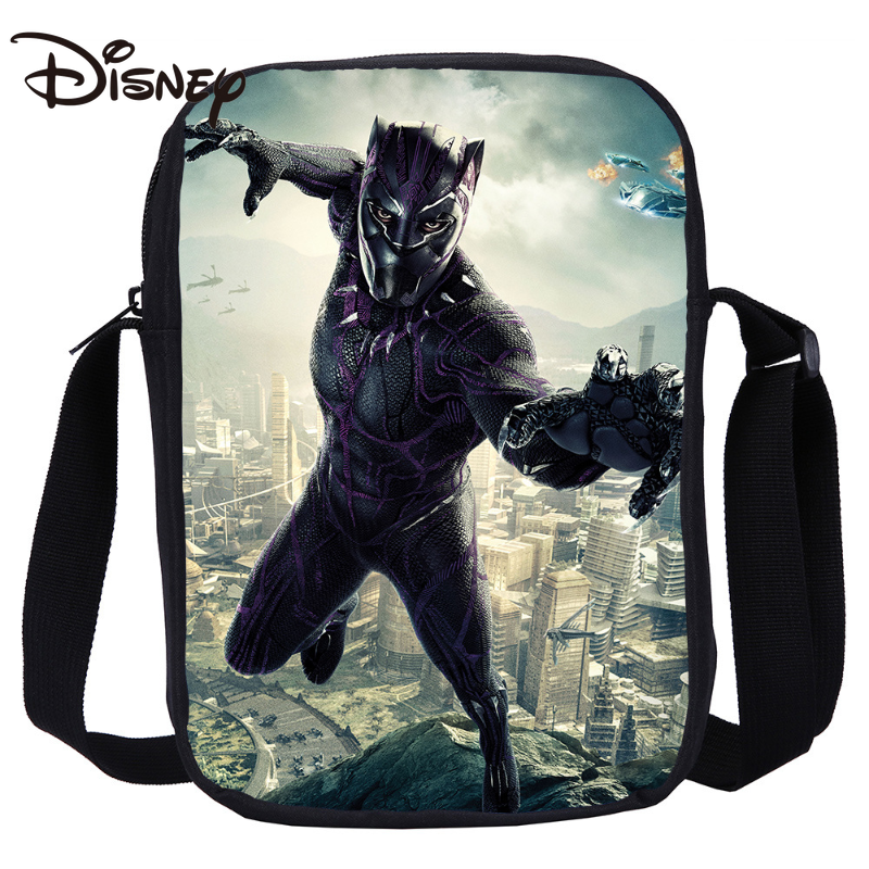 MINISO Disney Marvel Marvel Hero Black Panther Student Satchel Schulter Messenger Bag Jungen Lunchtasche Schultaschen für Mädchen