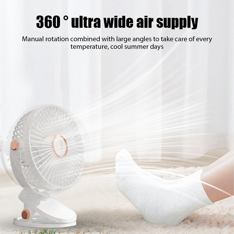 Desktop Hang Clip Fan Rechargeable Portable Air Circulator Ceiling Electric fan Camping Fans With LED Light Clip-on Air Cooler