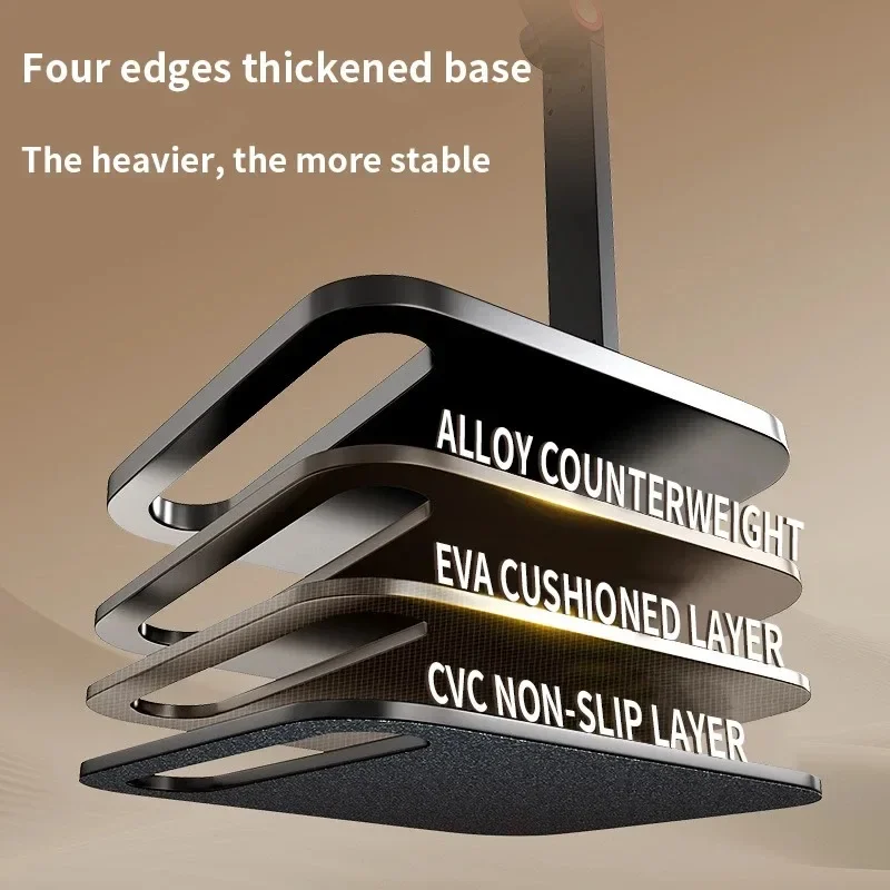 Low Profile Adjustable Height Monitor Holder 360 Rotating Portable Vesa Free Standing Desk Mount Bracket for Tablets up to 30cm