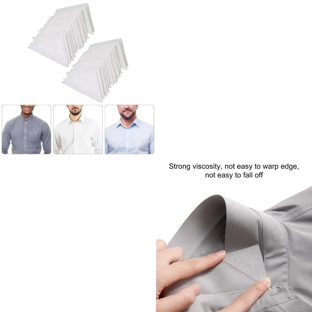 Ensemble 30 autocollants jetables en forme collier, pour une apparence soignée chemise, pour occasions formelles, tampon maintien du col
