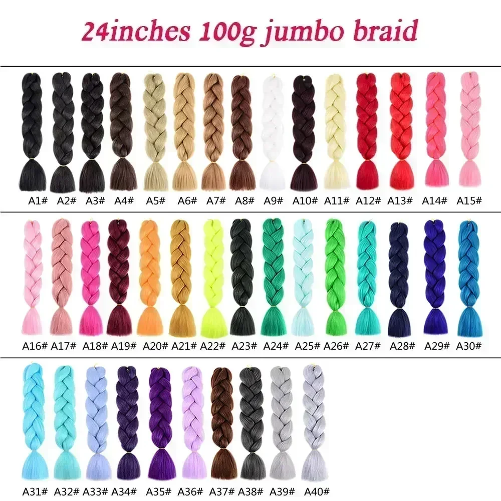 合成編組ヘアパック,女性用,ジャンボブレード,DIY,ブルー,グレー,卸売,24インチ