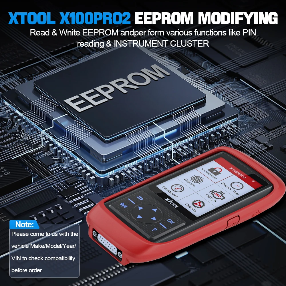 Xtool x100 pro2 obd2 programador chave scanner automotivo com adaptador eeprom leitor de código ferramentas de diagnóstico do carro atualização gratuita à vida
