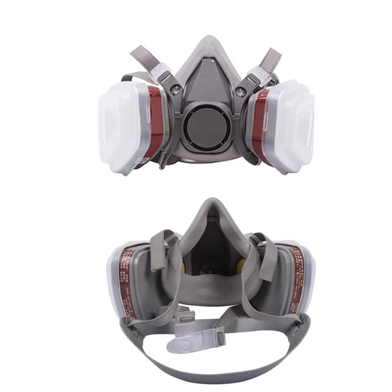 Gas Mask 6200 Set Vehicle Painting Spray with Cartridge Box 6001/6002 Orgainc Acid Vapors 5N11 Filters Dust-proof Mining
