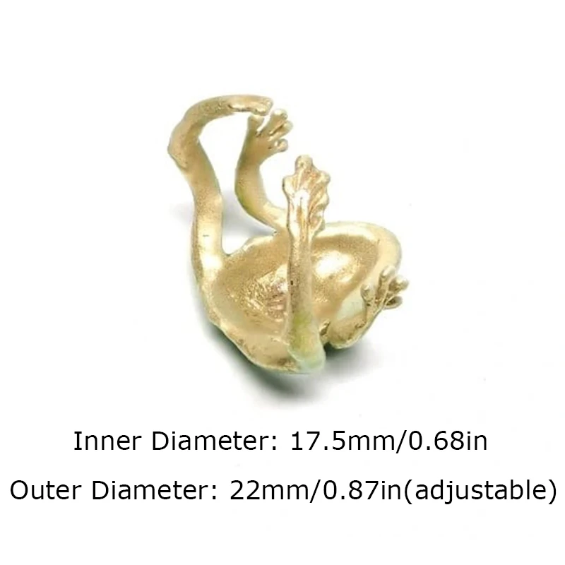 Frösche geformter Ring, verstellbarer offener Froschring für Frauen, niedliches Tier-Geburtstagsfeier, verstellbarer Fingerschmuck, Accessoires, Geschenke