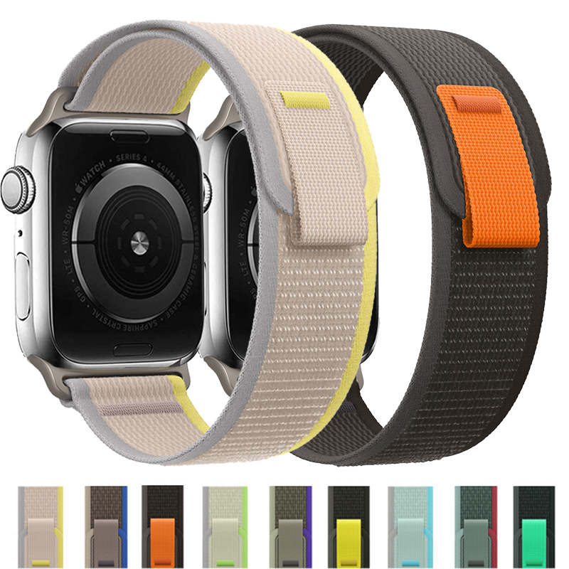 Trail Loop für Apple Watch Armband 49 mm 44 mm 40 mm 45 mm 41 mm 42 mm 38 Correa Armband iWatch Serie 7 6 SE 8 9 10 46 mm Ultra 2 Band