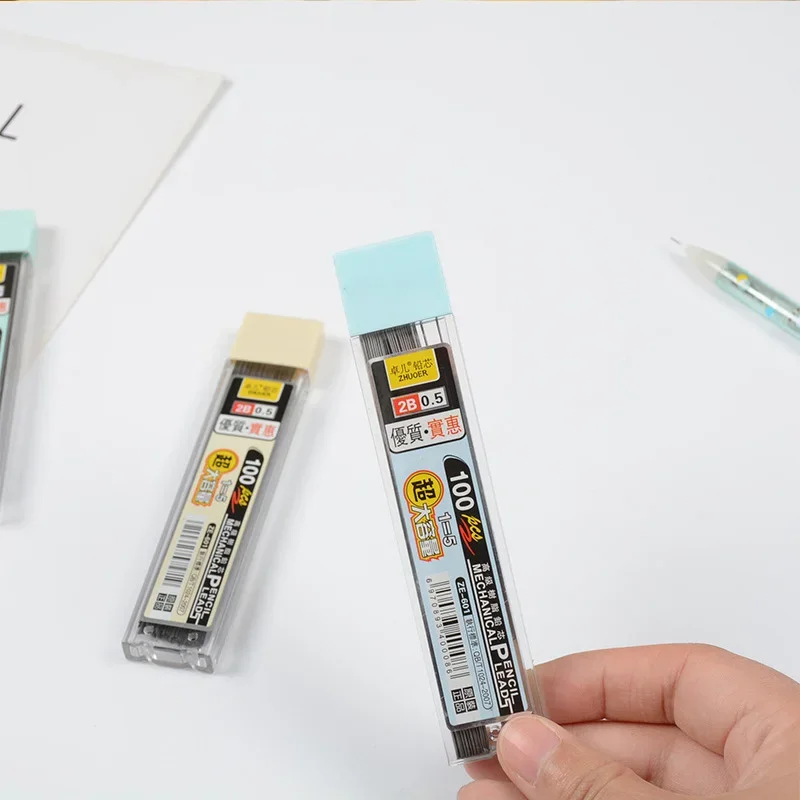 100 Cái/hộp Cơ Bút Chì 0.5Mm/0.7Mm 2B Bút Chì Cần Tự Động Ruột Bút Chì Đổ Lại Trường Nghệ Thuật Phác Thảo vẽ Vật Dụng