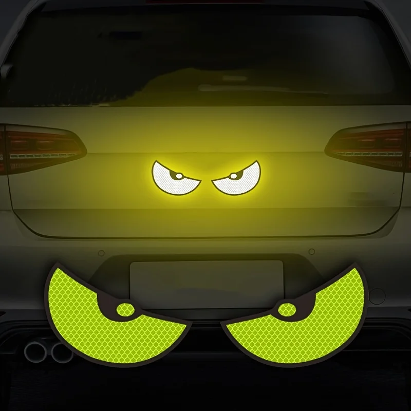 2 stks/set reflecterende autostickers - Verbeter de zichtbaarheid en veiligheid van uw voertuig met Devil Eye-stickers!