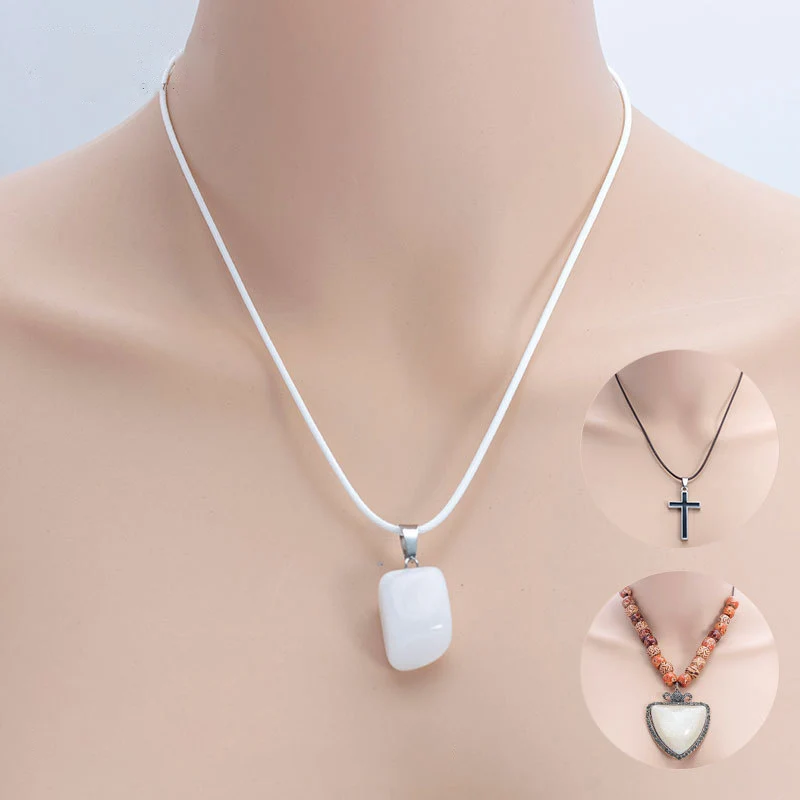 10-50 pçs diâmetro 1.5/2mm cordão de couro colar com fecho corda trançada ajustável para fazer jóias diy colar pulseira suprimentos