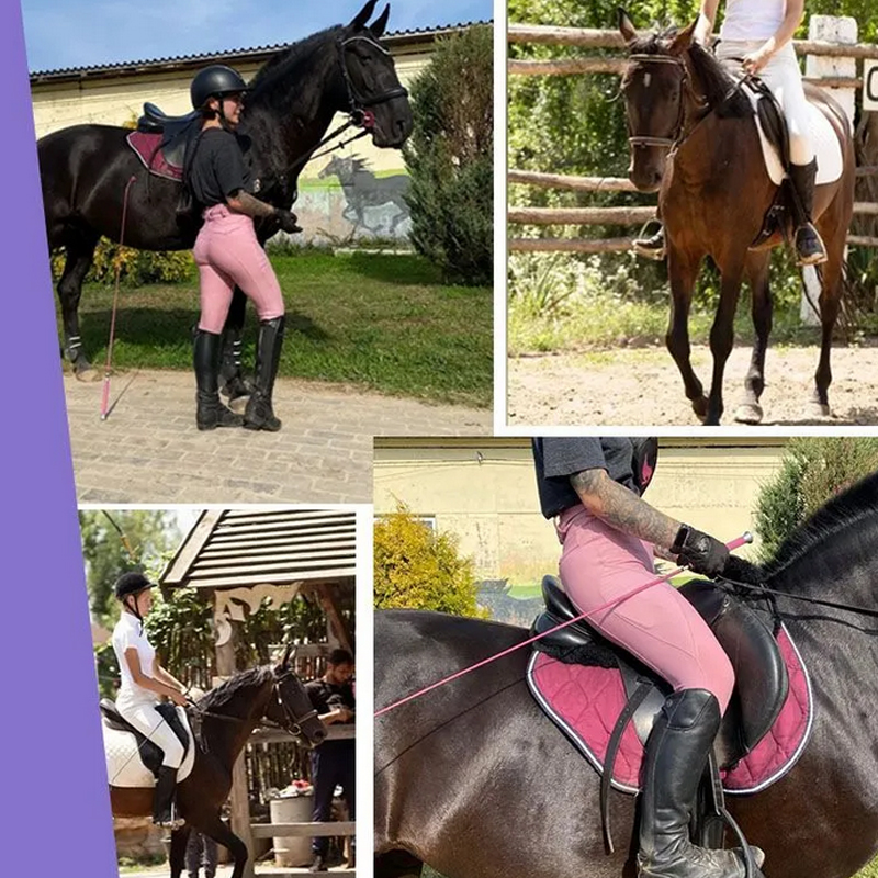 MXLLINA 여성용 화이트 승마 바지, 승마 브리치, 풀 시트 실리콘 대회 레깅스, 안티 필링 스포츠 타이츠