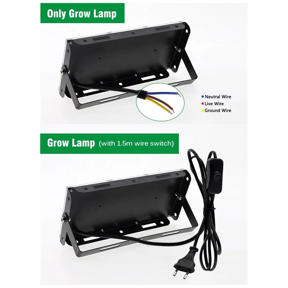 LED-Wachstumslicht, volles Spektrum, Phyto-Lampe für Pflanzen, 50 W, 100 W, AC 220 V, LED-Wachstumslampe, Phytolamp, Samen, Gewächshaus-Wachstumsbeleuchtung