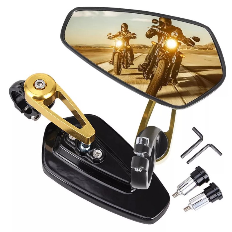 7/8" 22mm Motorcycle Rearview Side Mirrors Universal Scooter Bar End Handlebar Mirror Accessories For Harley Yamaha Honda