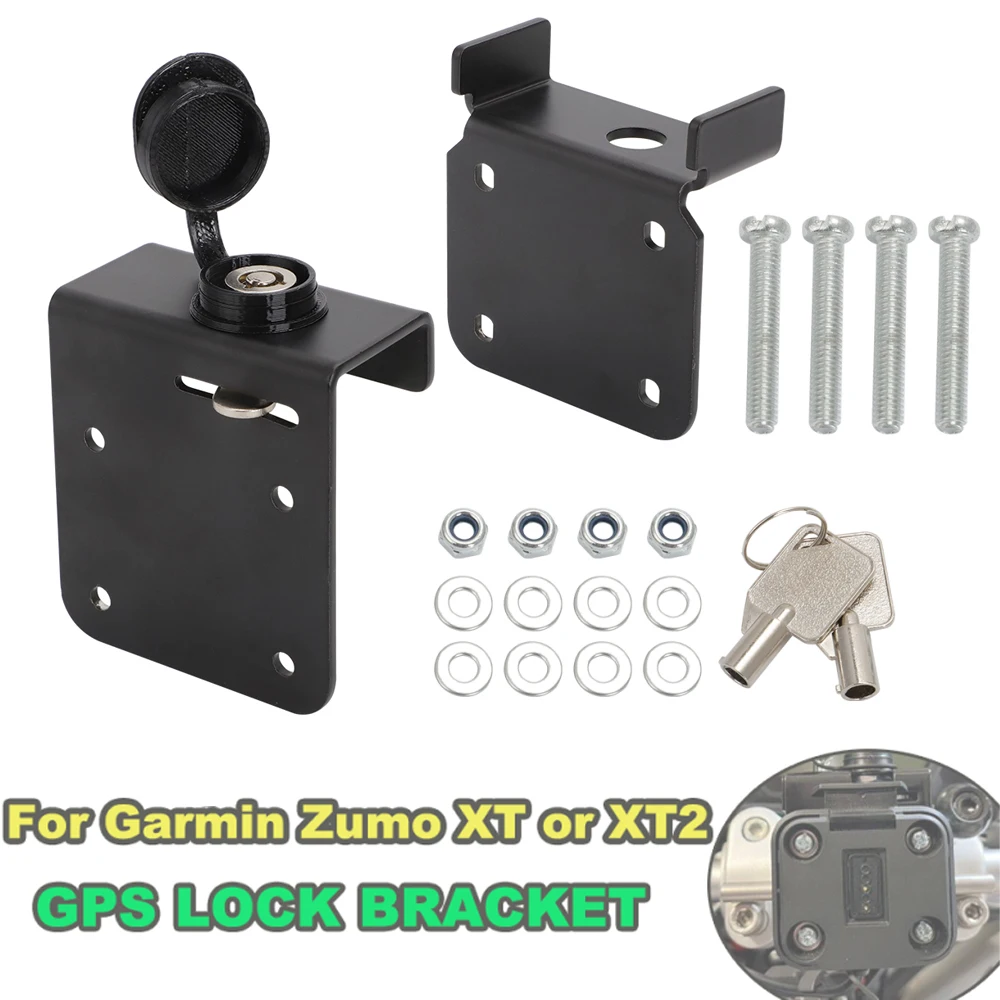 Kit de bloqueo GPS de aluminio para Garmin Zumo XT o XT2, soporte de montaje de bloqueo, accesorios para motocicleta