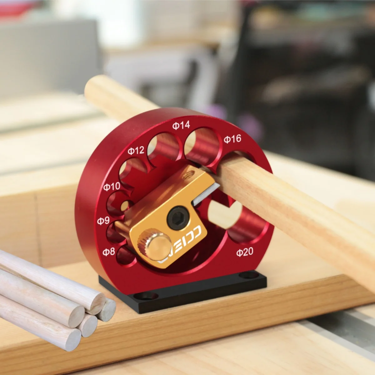 8 fori regolabile tassello Maker Jig 8mm-20mm o lame in metallo duro lavorazione del legno trapano elettrico fresatura tassello tondo strumento ausiliario