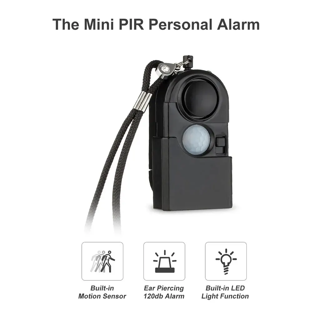 KERUI przenośny Mini czujnik ruchu Alarm 120DB syrena SOS LED Light Alarm bezpieczeństwa dla podróży do domu dla dzieci bezpieczne alarmy osobiste
