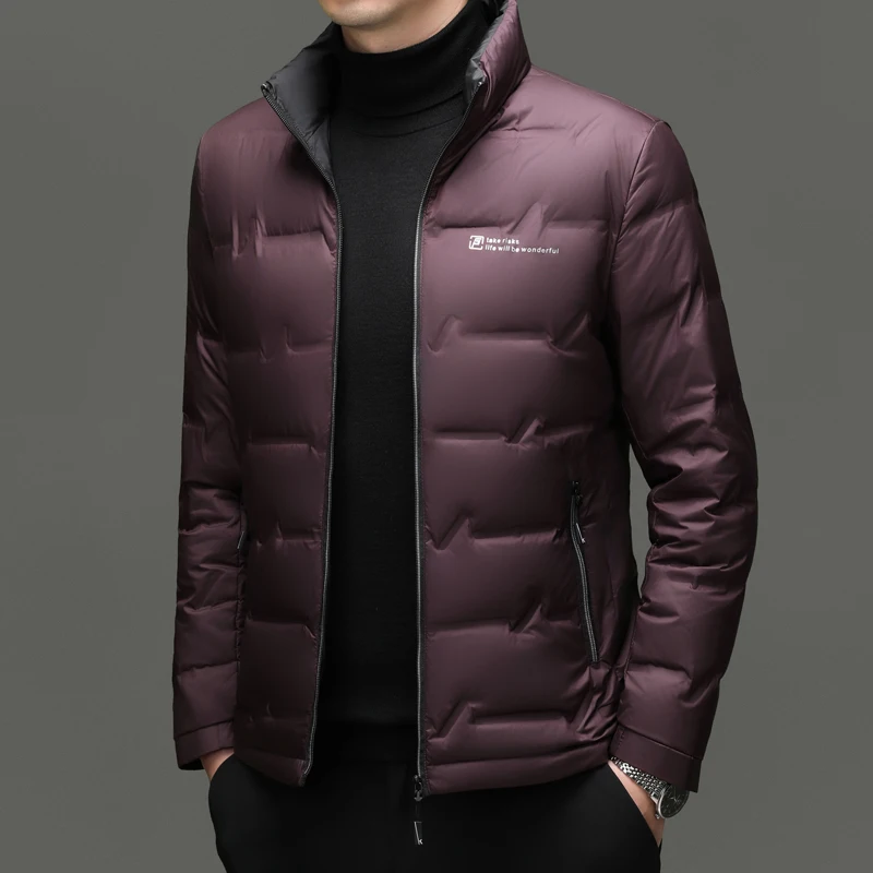 Winter-Daunenjacke 2026 Leichter Luxusmarken-Herrenmantel 90 % weißes Entendaunenfutter Outdoor-Freizeitsport Herrenjacke