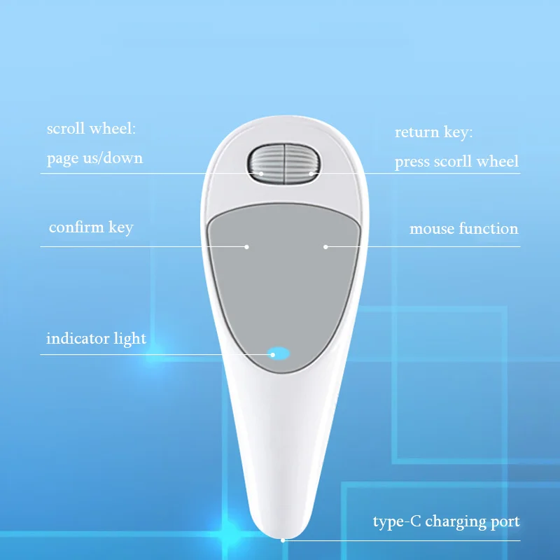 Mini Wireless Bluetooth Mouse Remote Control Rechargeable Type-C Mice Touch Control Thumb Finger Mouse For Phone iPad Tablet