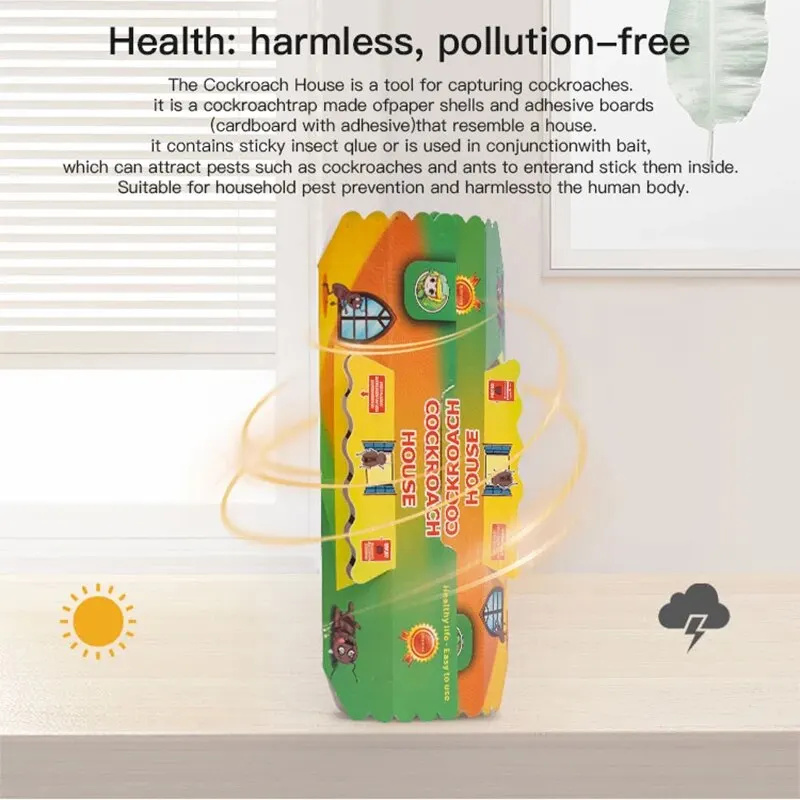 5Pcs Roach Trap Living Room Kitchen Bedroom Restaurantwarehouse Available Roaches Ants Spiders Insect Board