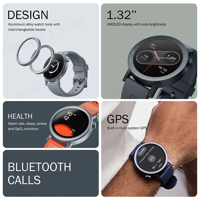 Versão global CMF by Nothing Watch Pro 2 1.32 "AMOLED Bluetooth 5.3 BT Chamadas com redução de ruído AI GPS cmf watch pro 2