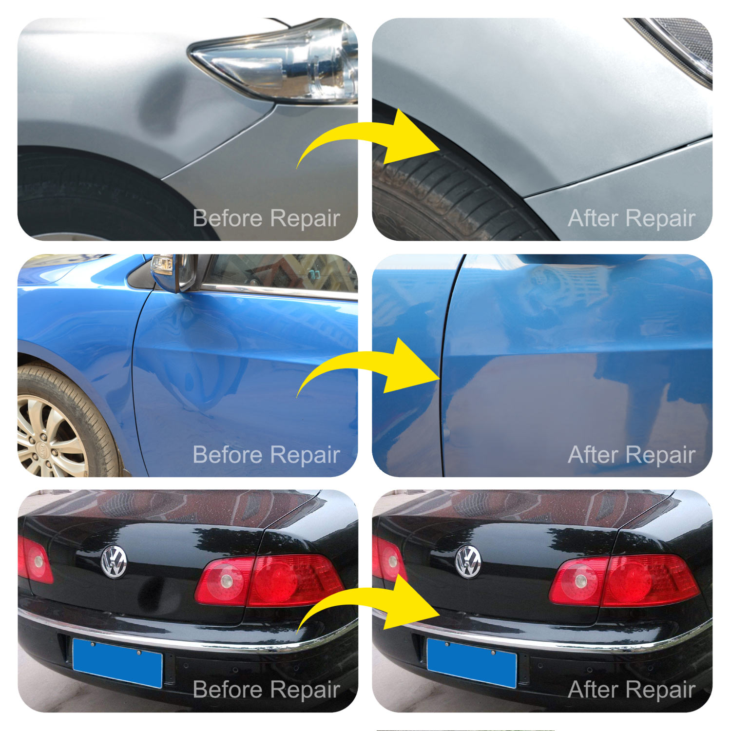 Siêu Chdcnd Xe Dent Dụng Cụ Sửa Chữa Dent Loại Bỏ Bộ Dụng Cụ Paintless Dent Sửa Chữa Tự Động Cơ Thể Dent Bộ 3 Kéo Dành Cho Xe Hơi