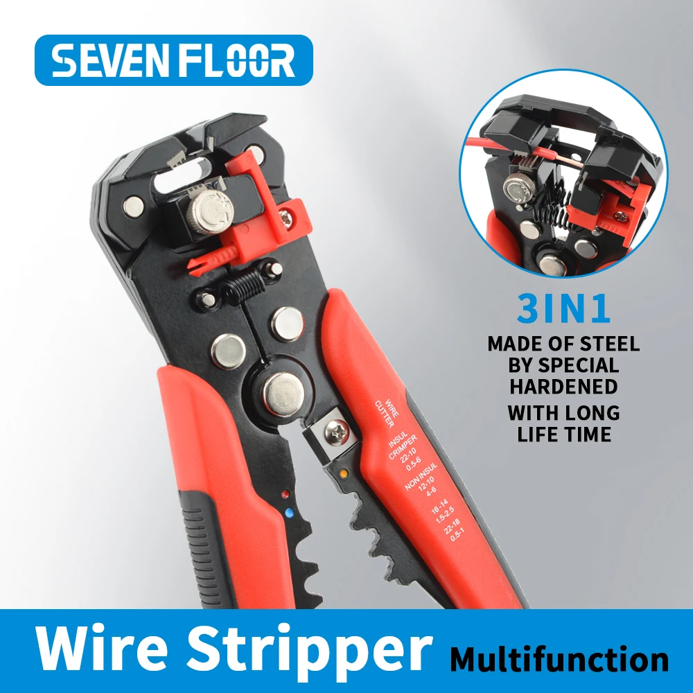 Pinza per crimpare terminale tagliacavi utensile manuale spelafili automatico regolabile pinza per crimpare spelafili multifunzionale