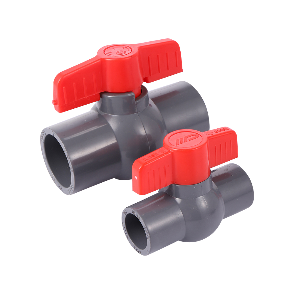 Válvula de bola ID 20/25/32/40mm, Material de PVC gris, accesorios de tubería de agua para jardín, adaptador de conexión de interruptor de válvula, 1 ud.
