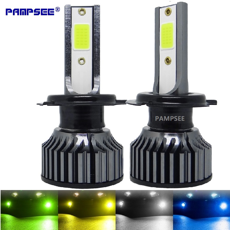 Faro delantero de coche, Luz antiniebla automática, 72W, 16000LM, H4, H7, H1, LED H8, H9, H11, 12000K, 6000K, 6500K, verde limón, H3, 9005, HB3, 9006, bombilla LED de 12V, F2C