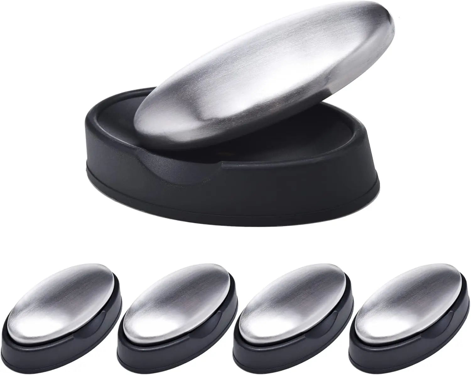 New Oval Hand Washer 304 Stainless Steel Deodorant Soap Metal Soap for Deodorizing Cleaning Kitchen Tools and Odor Removal