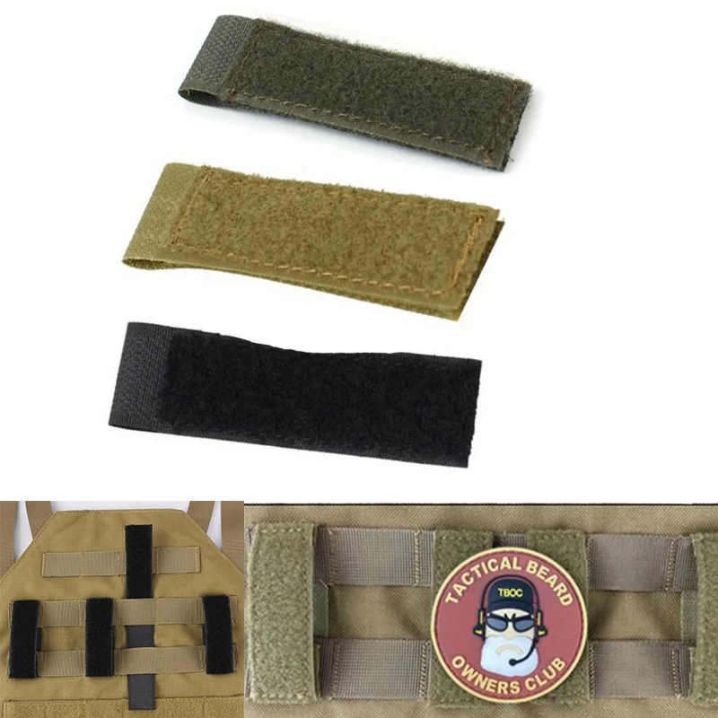 Adaptador Molle táctico, Panel de parches de identificación, chaleco, mochila, convertidor de gancho y bucle, tira de cinta, accesorios del ejército militar