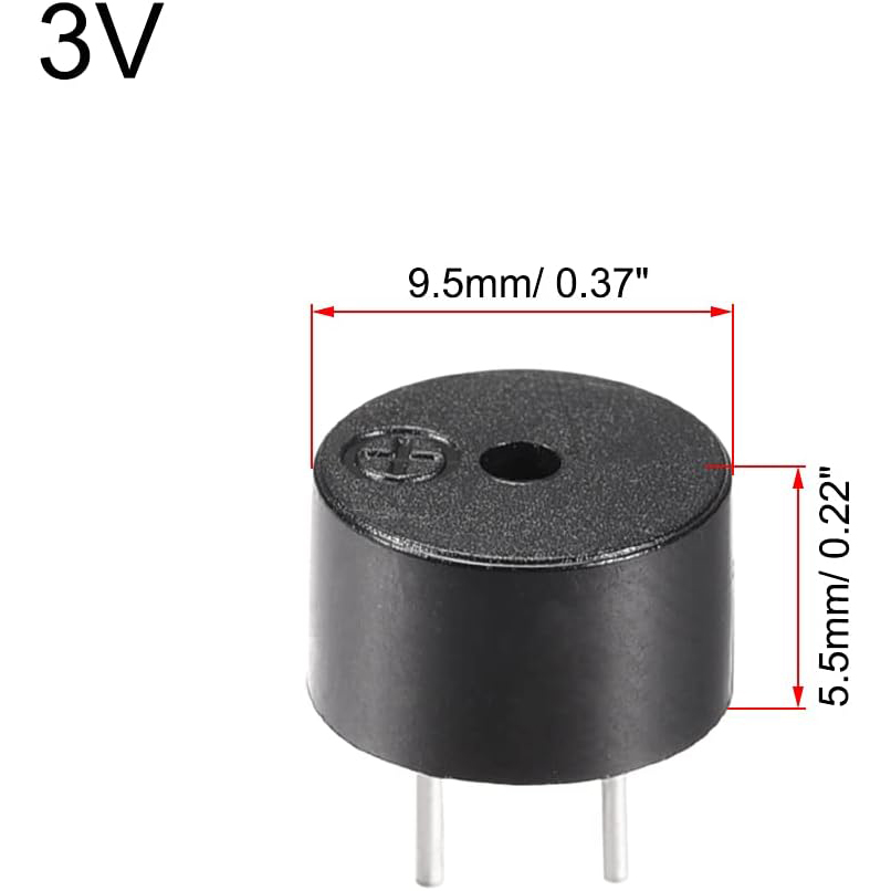 10PCS 12085 Passive Buzzer 12MM*8.5MM 42R Resistance 3V 5V 9V 12V in Common Use Mini Piezo Buzzers Kit, for Arduino