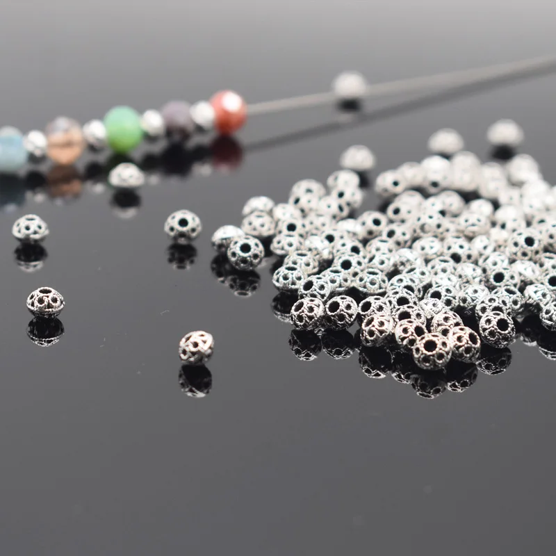 20/50ピース/ロットスペーサービーズチャームアンティークシルバーカラービッグホールヨーロッパ精神ビーズジュエリーメイキングブレスレットdiyアクセサリー