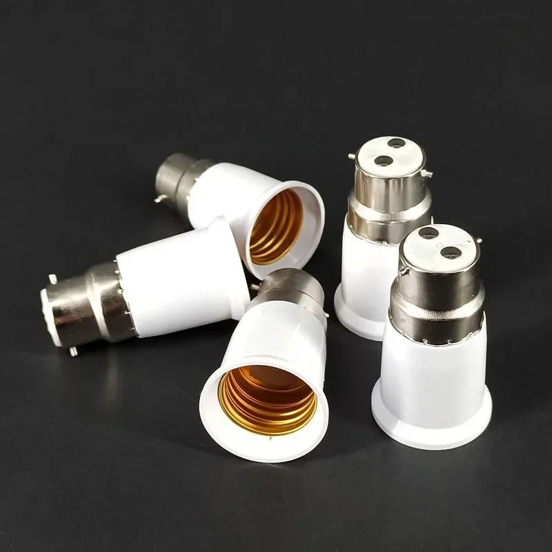 20/1PCS Lamp Sockets Converter B22 To E27 Adapter Conversion Bulb Holder Led Lamps Bulb Anti-burning Anti-aging Accessories
