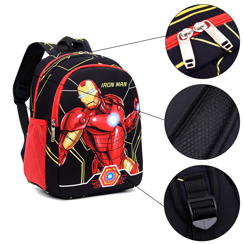 Disney Marvel Series Rugzak Jongens Basisschool Schooltas Dubbellaags Cartoon Spider-Man Rugzak Voor Jongens Cadeau
