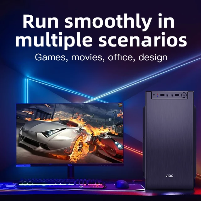 Desktop Computer Host G1610 CPU 8G RAM 120G  256G 512G SSD Power Supply Desk Top Pc Personal Computer Gaming Pc Tower Rog