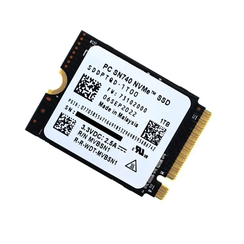 Оригинальный SN740 1T 512G 256M.2 2230 абсолютный уровень питания 2t pcie4.0 nvme m.2 Disco Acesortgido ssd 2t портативный настольный Gaa