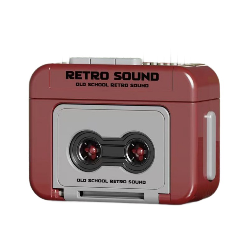 Personalized Retro Tape Recorder Keychain Mini Recording Music Box Pendant Keyring Backpack Ornament Birthday Couple Gift