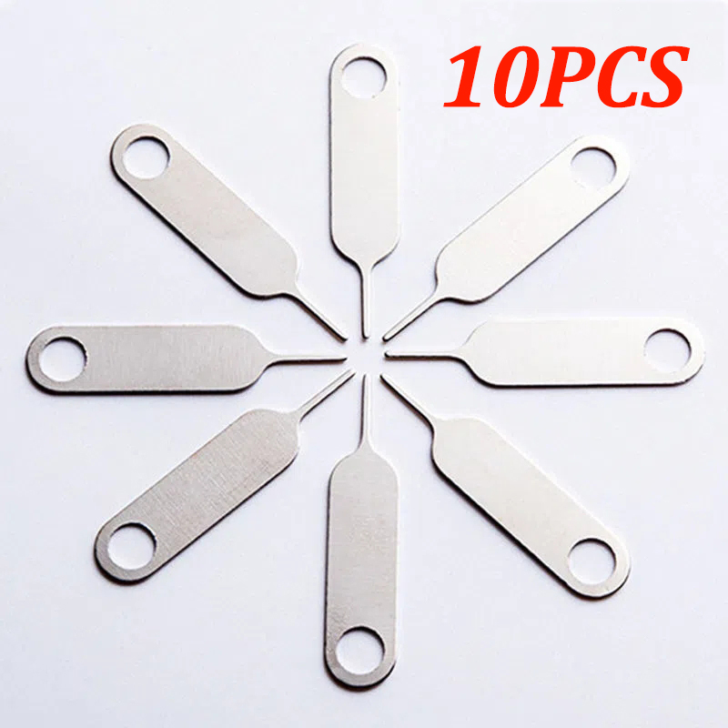 10Pcs Auswerfen Sim Karte Tray Offenen Pin Nadel Schlüssel Werkzeug Sim Karte Tray Pin Auswerfen Werkzeug Universal Handy Sim karten Zubehör