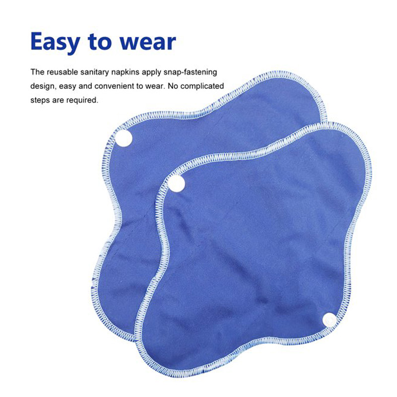 AIO 8 unids/set de toallas menstruales de tela lavables reutilizables, toallitas suaves para bragas con bolsa húmeda, servilletas sanitarias de uso diario y nocturno a prueba de fugas