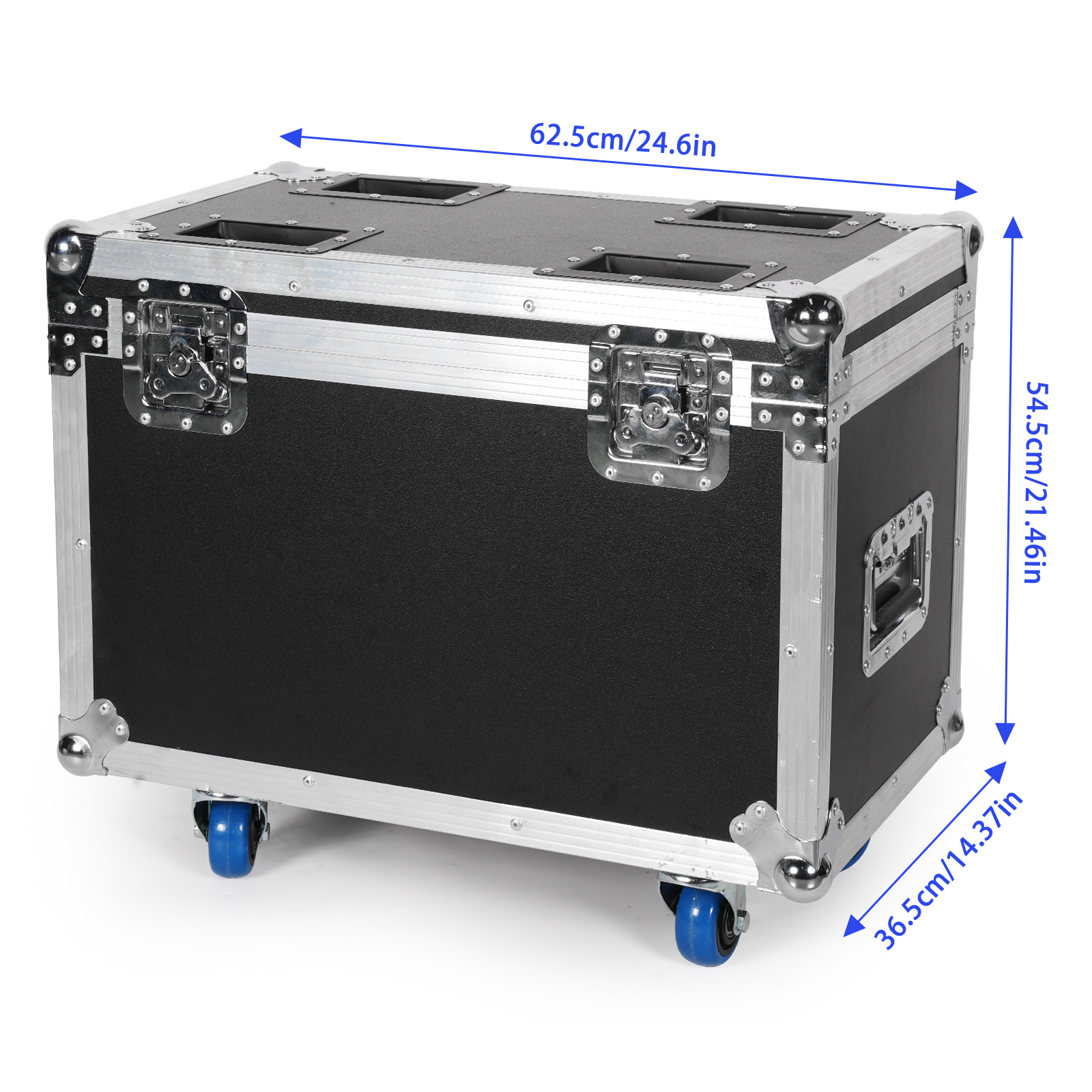 Fieryzeal Airline Case Heavy-duty Gator Case with Built in Wheels Handle for (2) 19x15W Moving Head Light Stage Light Flycase