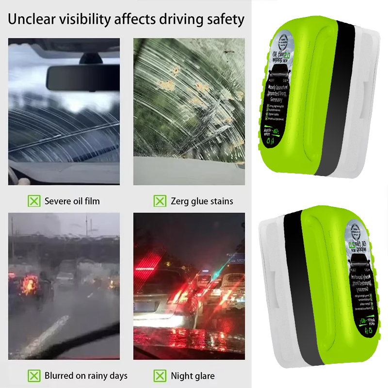 Car glass oil film wiping removal strong detergent, motorcycle front windshield cleaning, rearview mirror coating cleaning brush