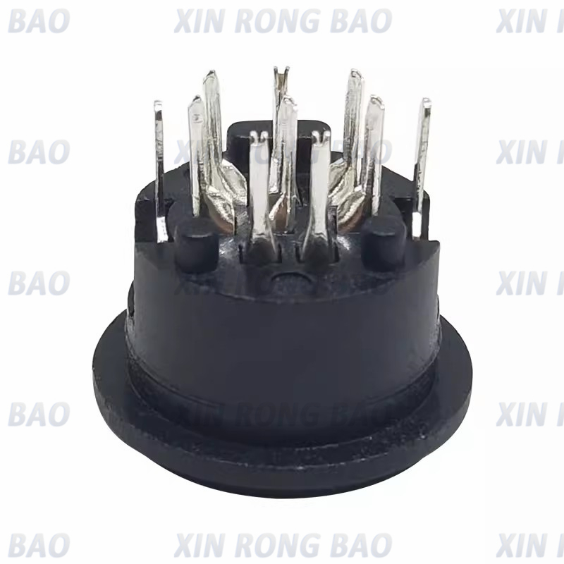 Md8 Kern Buchse Basis Löt platte Grad kleine 8-Kern-Buchse Basis Platine direkt Plug-In S-Terminal Buchse Kopf runder Kopf 8p