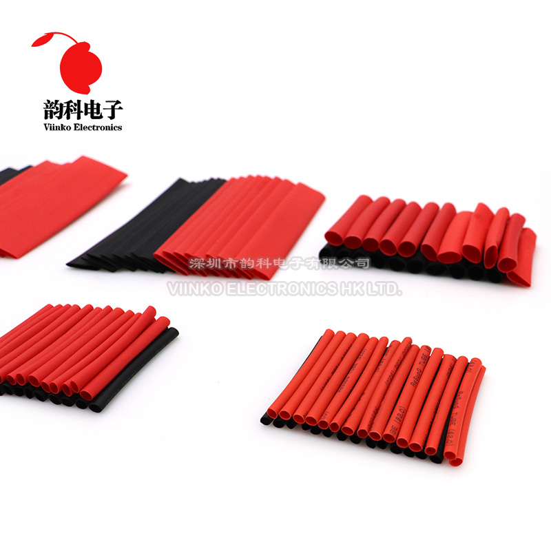 127 Stück 2:1 Schrumpfschlauch Isolierschlauch Rot Schwarz Polyolefin Sortiment Kit Elektrischer Draht Kabel Schrumpfung Schrumpfschlauch