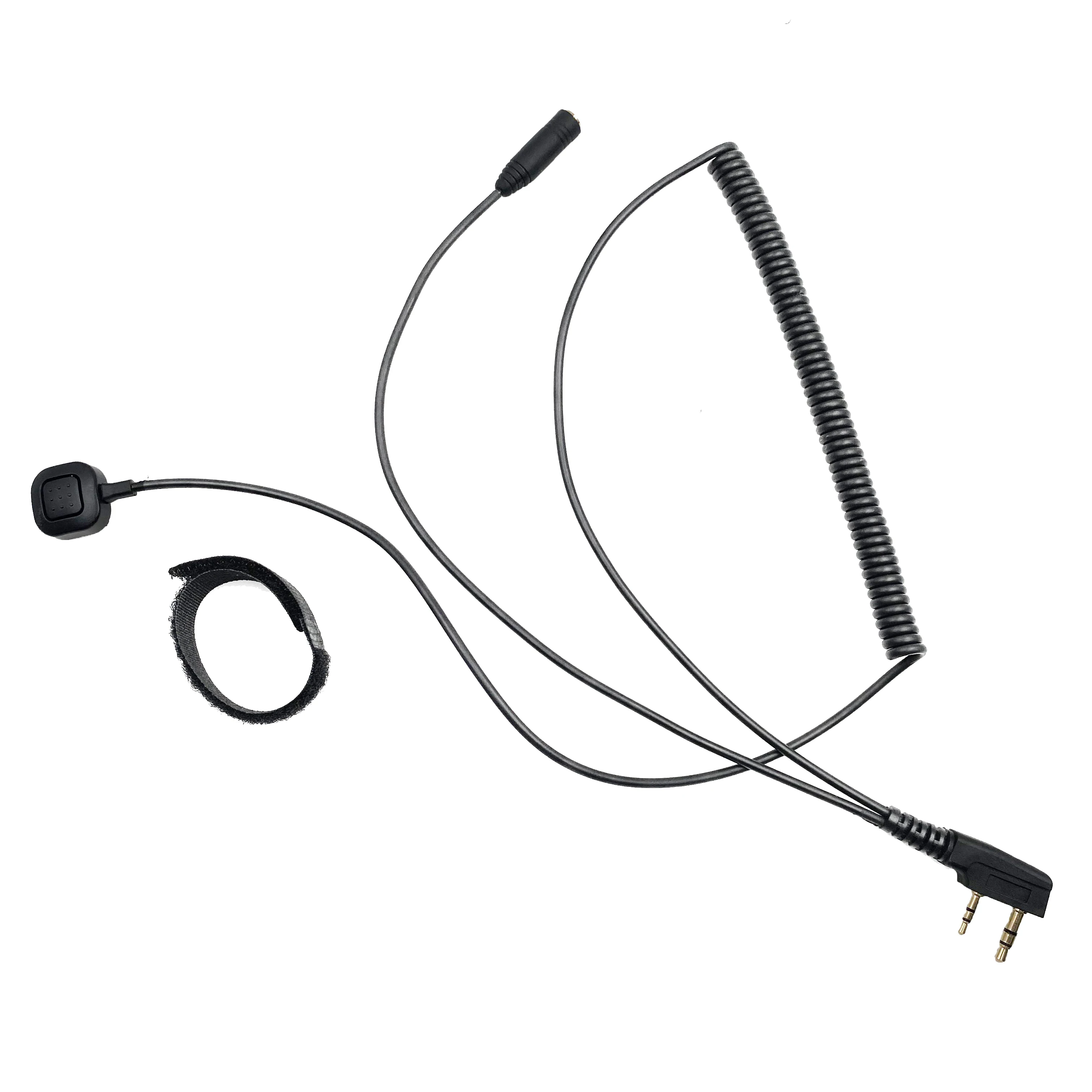BAOFENG Adaptador de 2 pines a 3,5 mm con botón pulsador para hablar Compatible con radios BaoFeng, TYT a a auriculares de 3,5 mm con micrófonos en línea