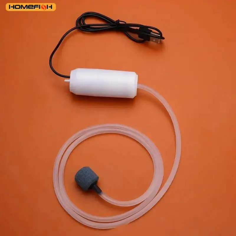 Stiller Oxygenator Kleine Sauerstoffpumpe Tragbare Mini-USB-Aufladung Aquarium Sauerstoffpumpe Fischzucht Aquariumzubehör