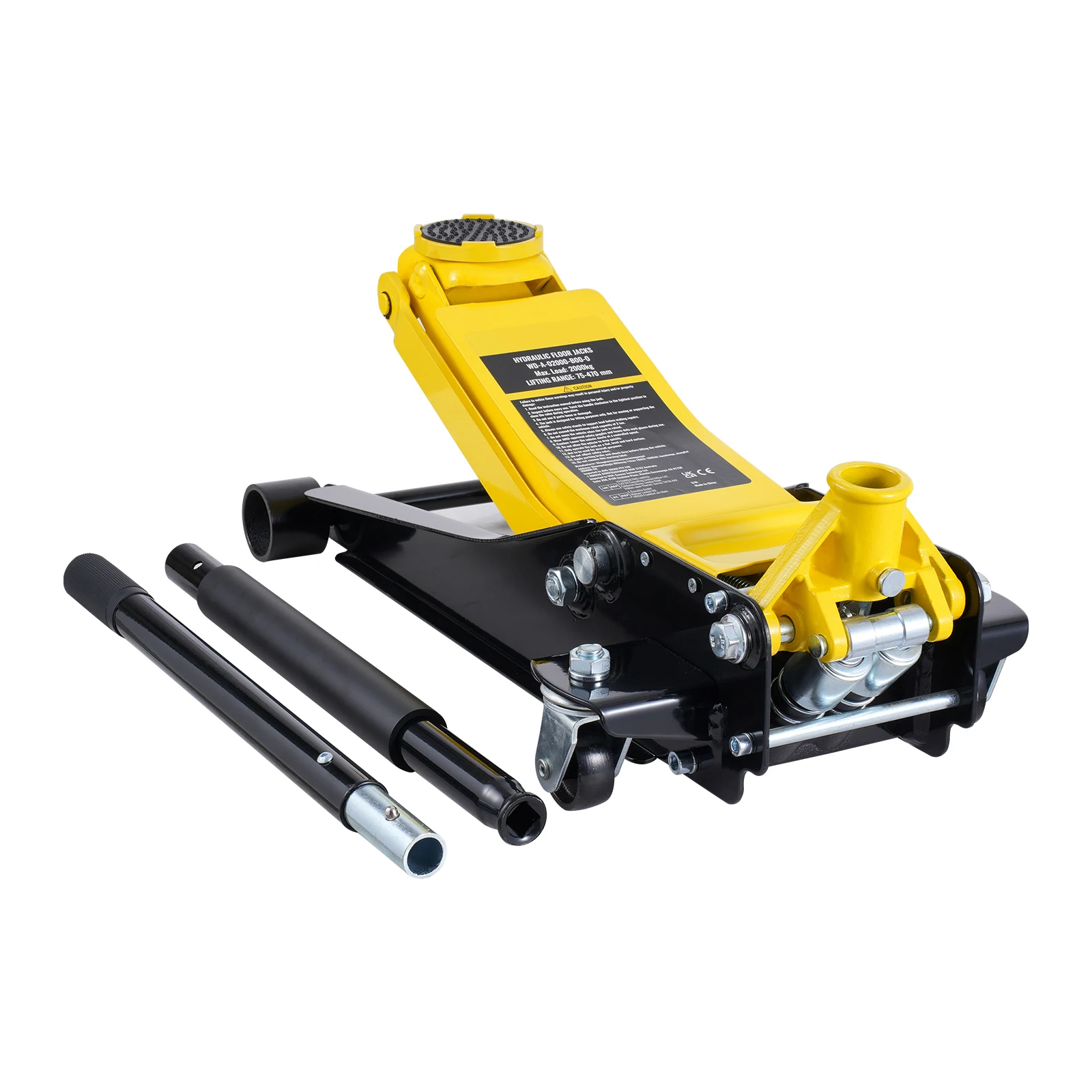 SucceBuy 2T Low Profile Floor Jack Heavy Duty Iron Hydraulic Racing Floor Jack, Hydraulic Car Jack, Single/Dual Piston Lift Pump