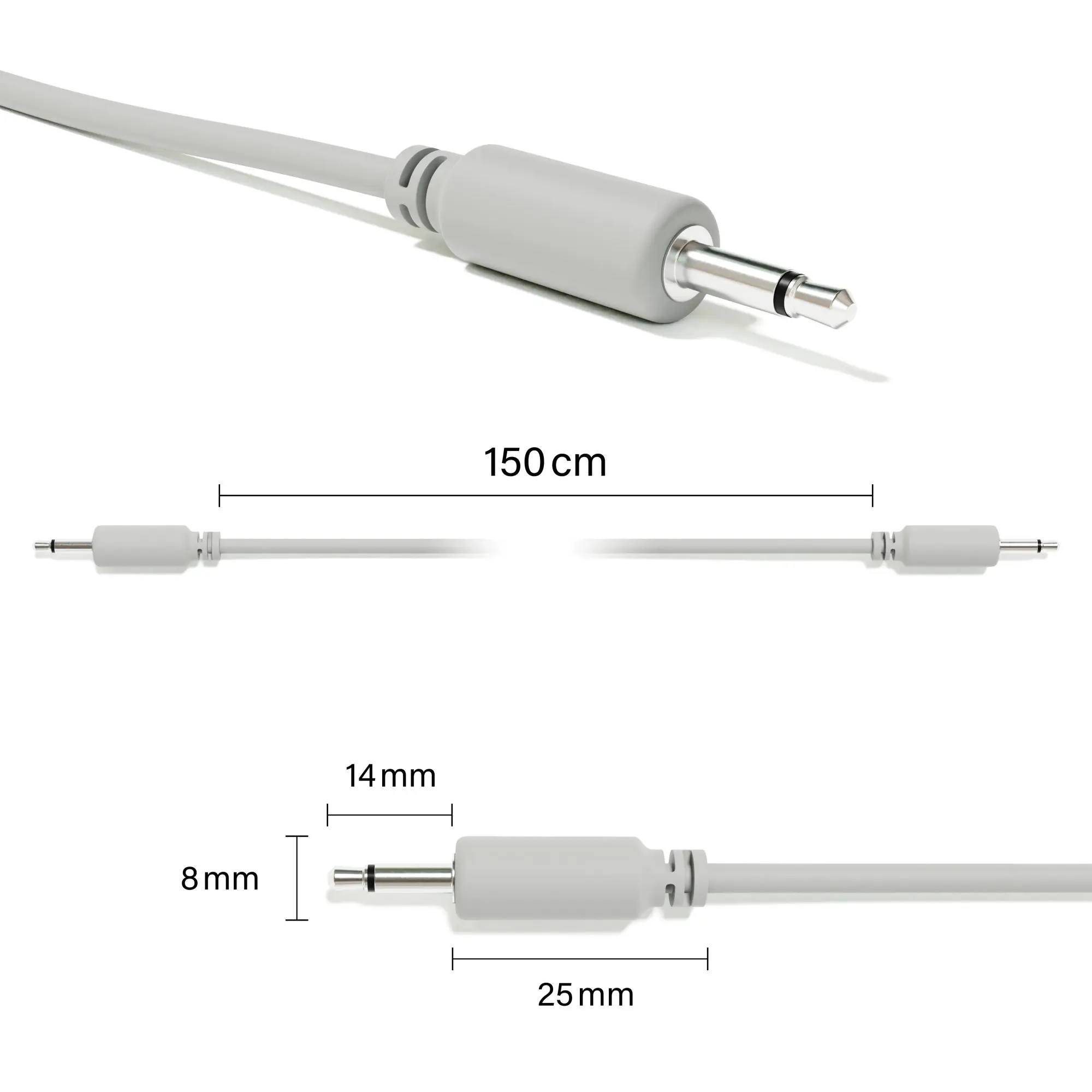 Eurorack Mono Miếng Dán Mô Đun Cáp-TS 3.5Mm 1/8 "-Miếng Dán Cường Lực Synth Bộ Tổng Hợp-5 Gói 1 Màu-Màu Hồng Cam...