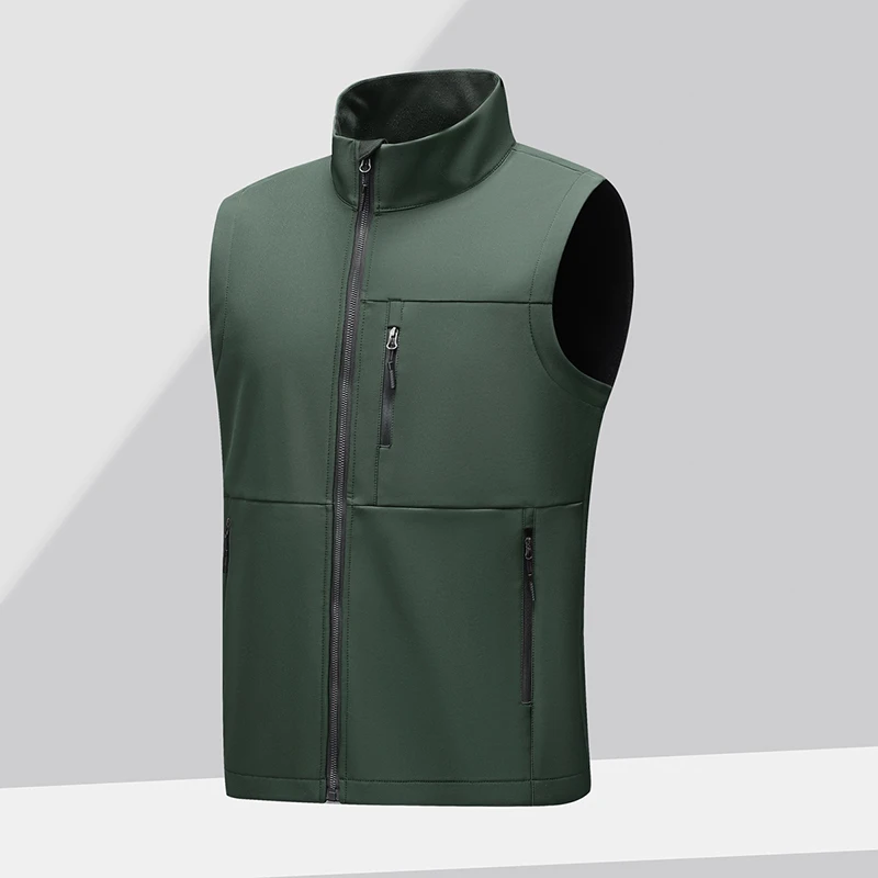 Softshell dicke Weste Herren Herbst und Winter Arbeitskleidung Plüschjacke wasserdicht ärmellos winddicht Laufsportweste